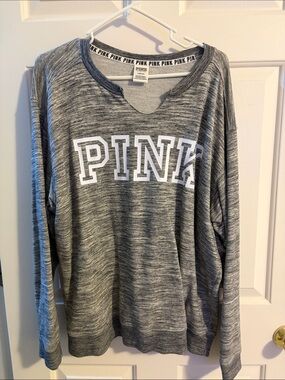 Victoria's Secret PINK Gray Marled Pullover Sweatshirt